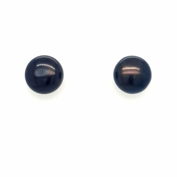Leon Baker Sterling Silver and Black Freshwater Pearl Earrings_0