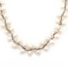Leon Baker White Freshwater Pearl and Clear Quartz Chip Necklace_0