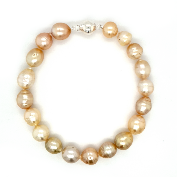Leon Baker South Sea Pearl Bracelet with Sterling Silver Clasp_0