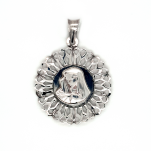 Leon Baker Sterling Silver Madonna Medallion Charm_0