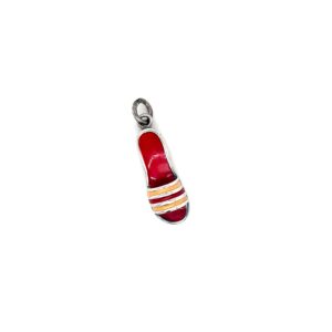 Leon Baker Sterling Silver and Red and Yellow Shoe Charm_0