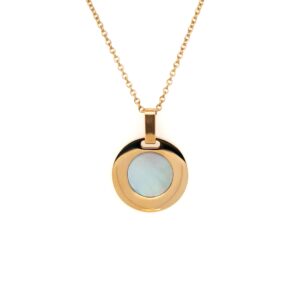 Leon Baker Stainless Steel and Mother of Pearl Pendant_0