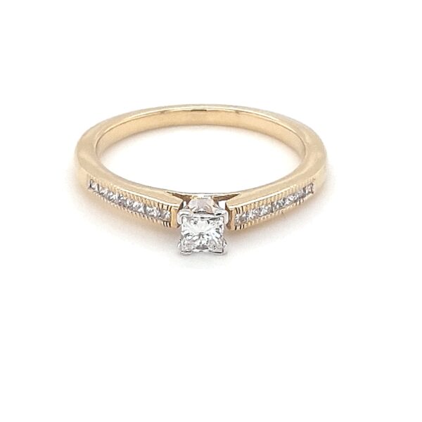Leon Bakers Ladies 18K Yellow Gold Solitaire Ring_0