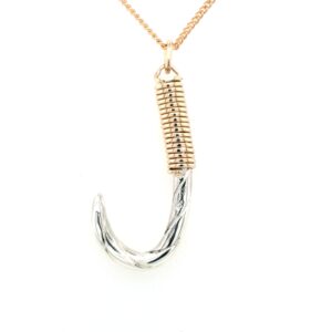 Leon Baker Sterling Silver and 9K Yellow Gold Hook Pendant_0