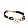 Coral Bay Collection Turtle Bracelet on Brown Leather_2