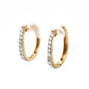 Royal Diamond 9K Yellow Gold Diamond Earrings_1