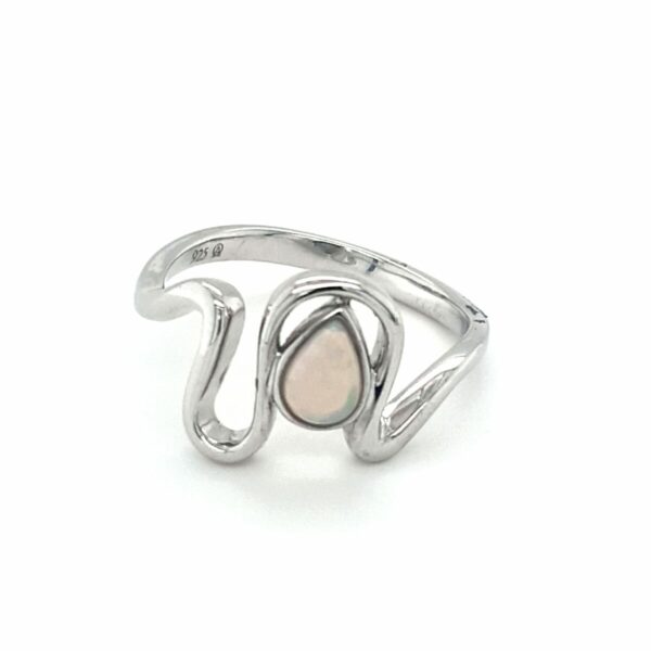 Leon Baker Sterling Silver and Solid Opal Ring_0