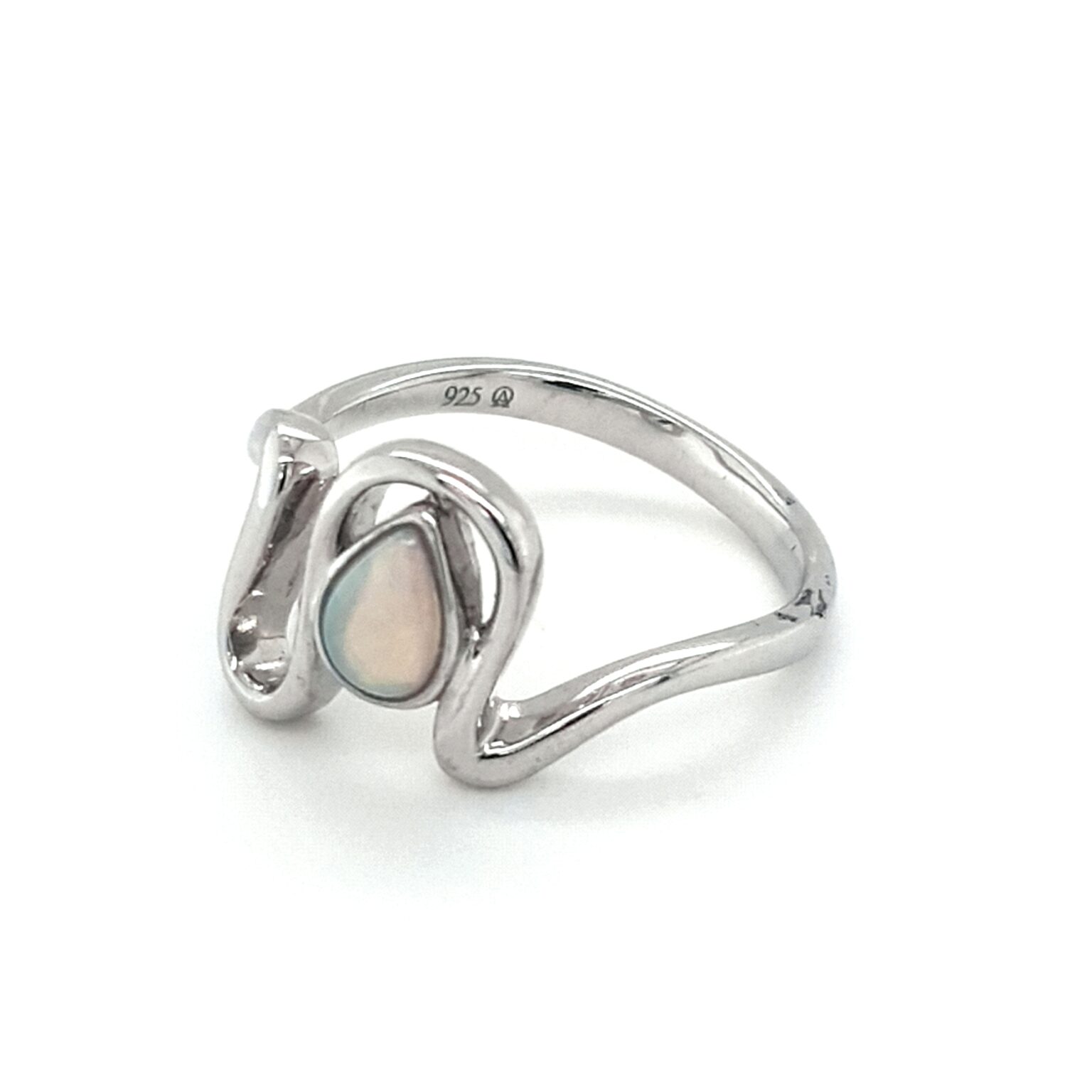 Leon Baker Sterling Silver and Solid Opal Ring_1