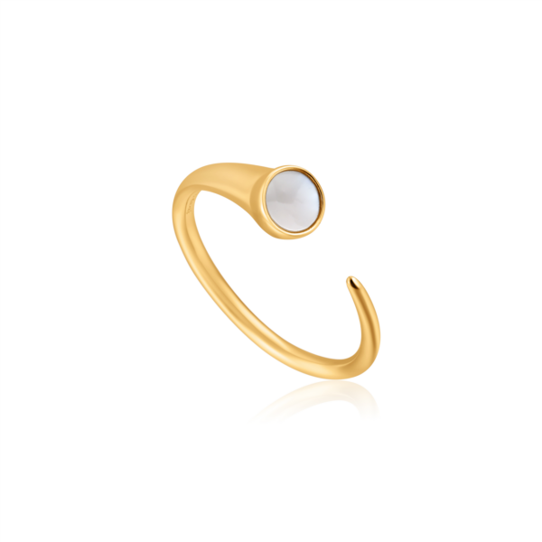 Ania Haie Hidden Gem Mother of Pearl Claw Ring_0