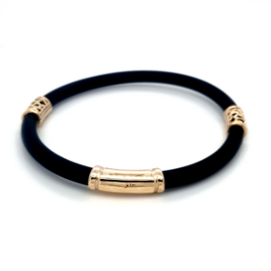 Coral Bay Collection 9K Yellow Gold and Neoprene Bracelet_1