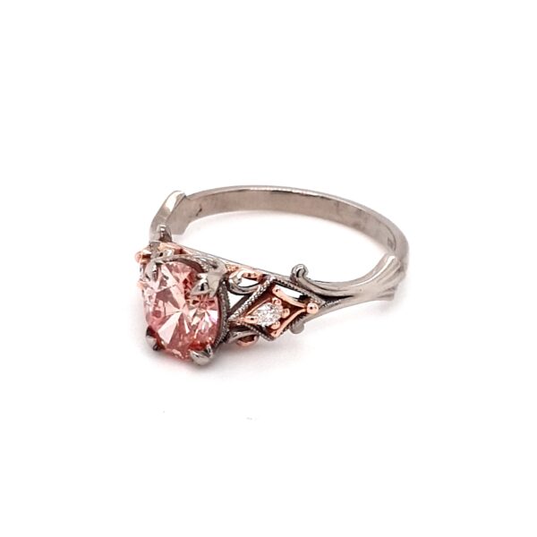 Leon Baker 18K Rose and White Gold Pink Diamond Ring_1