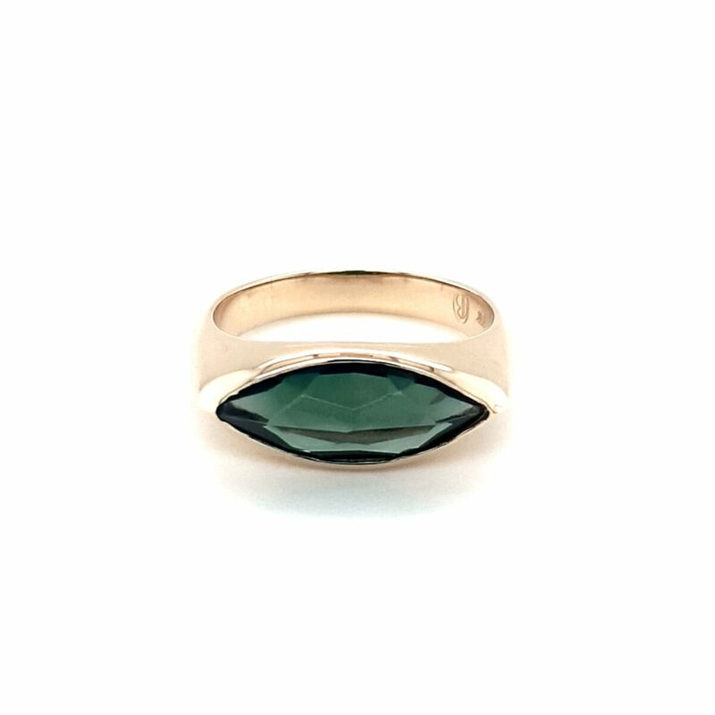 Leon Baker 9K Yellow Gold and Synthetic Tourmaline Ring_0