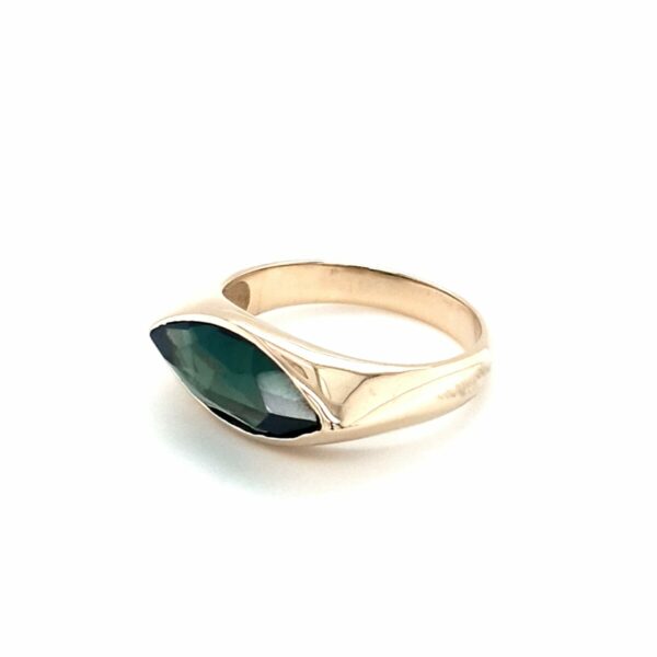 Leon Baker 9K Yellow Gold and Synthetic Tourmaline Ring_1