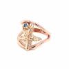 Coral Bay Collection 9K Rose and Yellow Gold Starfish Ring with Aquamarine_1