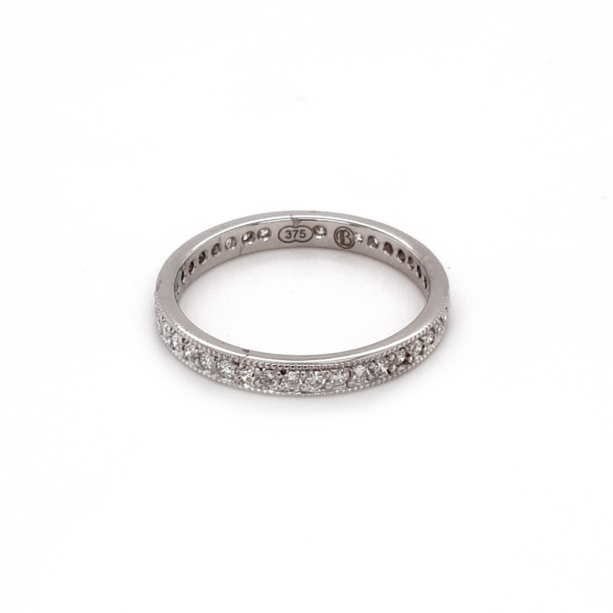 Leon Baker 9K White Gold and Diamond Wedding Ring_0