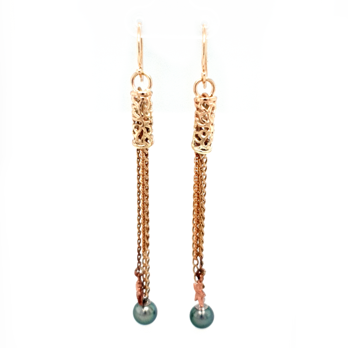 Coral Bay Collection 9K Abrolhos Pearl Drop Earrings with Starfish Dangles_0