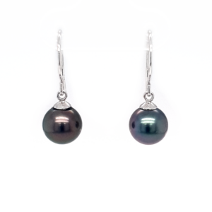 Leon Baker 9K White Gold and Abrolhos Pearl Drop Earrings_0