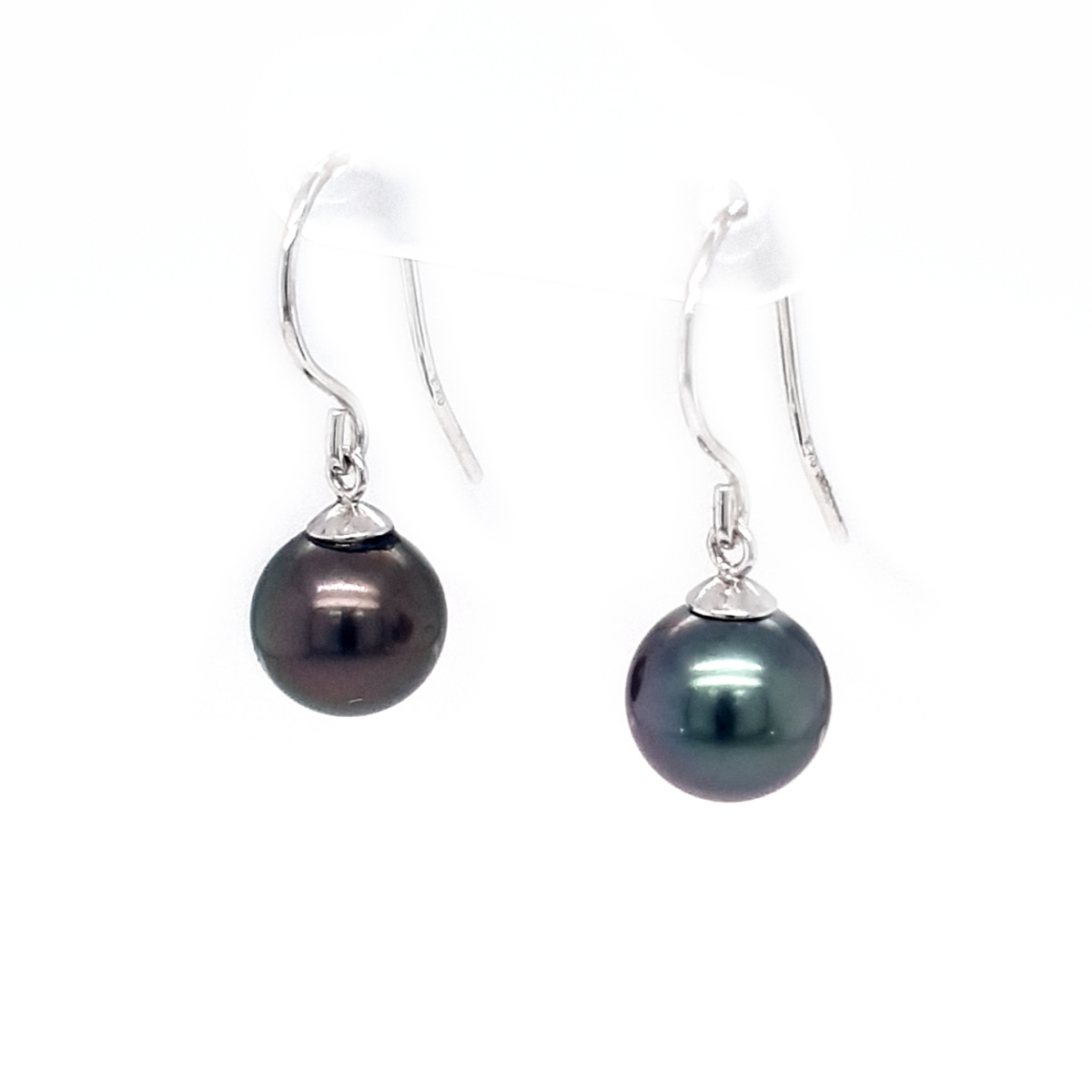Leon Baker 9K White Gold and Abrolhos Pearl Drop Earrings_1