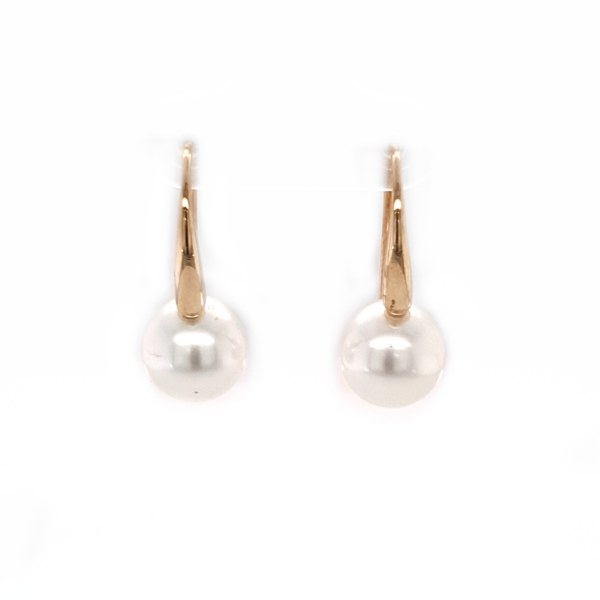 Leon Baker 9K Yellow Gold and Broome Pearl Earrings_0