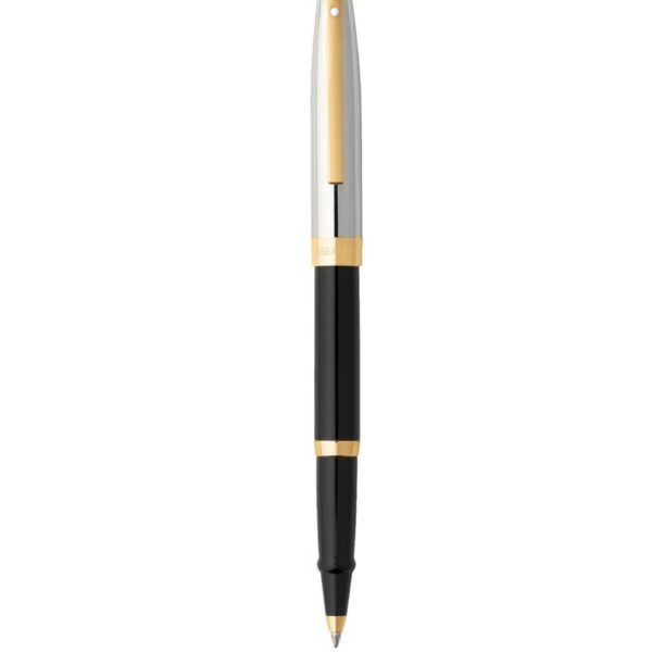 Sheaffer Sagaris Black/Chrome/Gold Tone Trim Rollerball Pen 110587_0