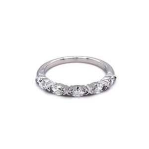 Leon Bakers 18K White Gold Marquise Band_0