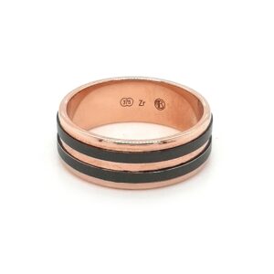 Leon Baker 9K Pink Gold and Zirconium Wedding Ring_0