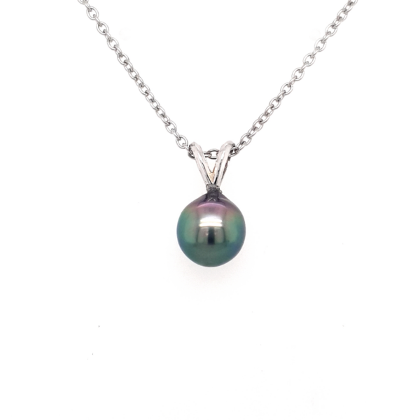 Leon Baker Sterling Silver and Tahitian Pearl Pendant_0