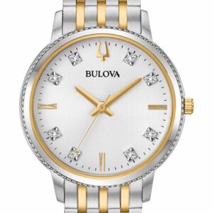 Bulova Ladies Two Tone Diamond Watch 98P189_0