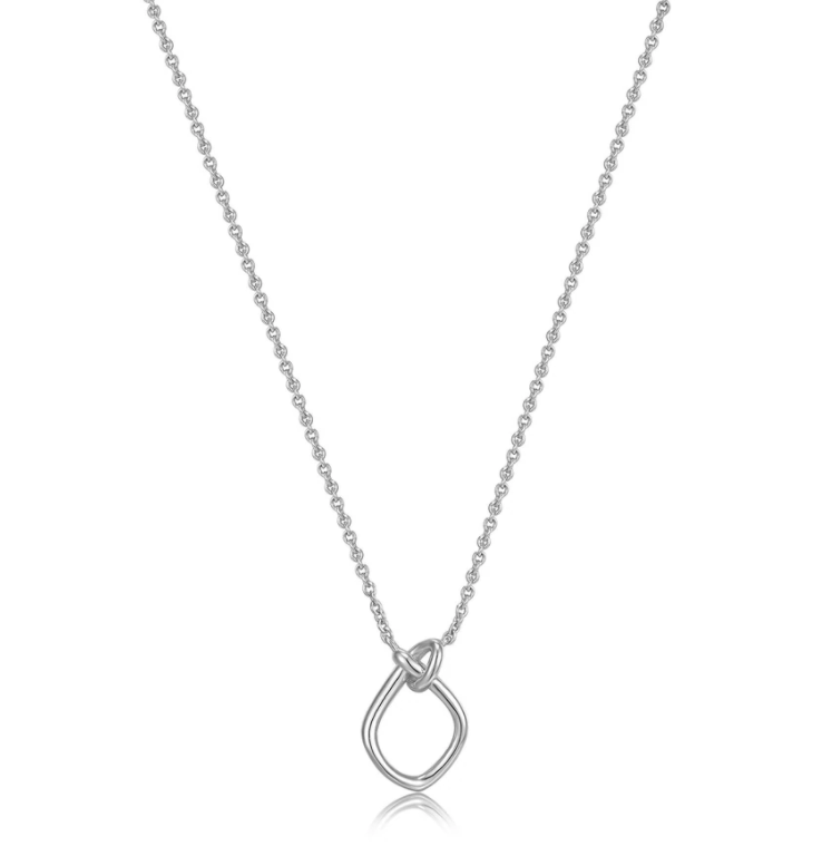 Ania Haie Silver Knot Pendant Necklace_0
