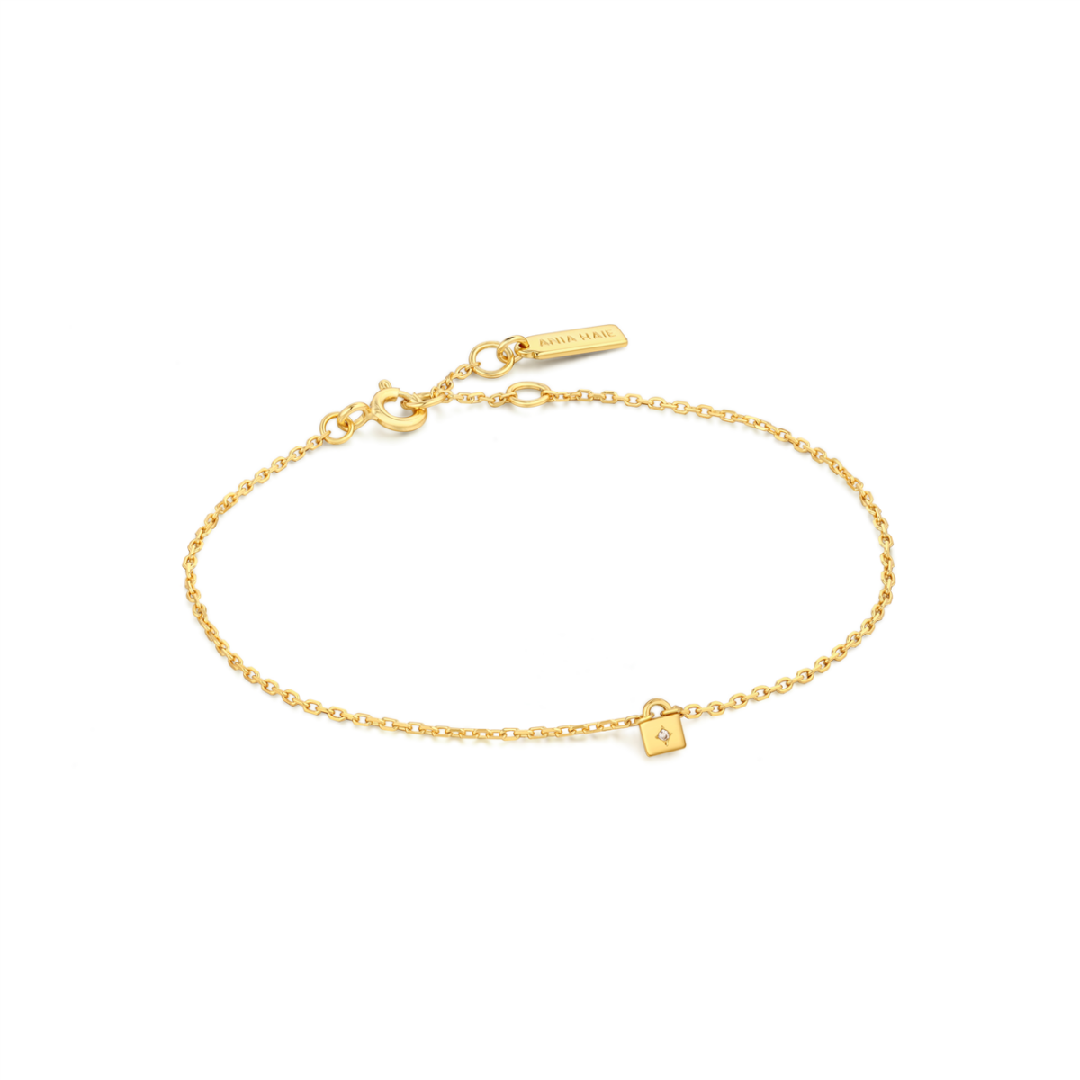 Ania Haie Gold Padlock Bracelet_0