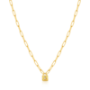 Ania Haie Gold Chunky Chain Padlock Necklace_0