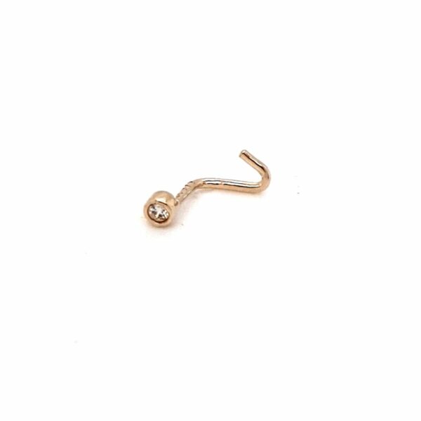 Leon Baker 9K Yellow Gold and Cubic Zirconia Nose Stud_0