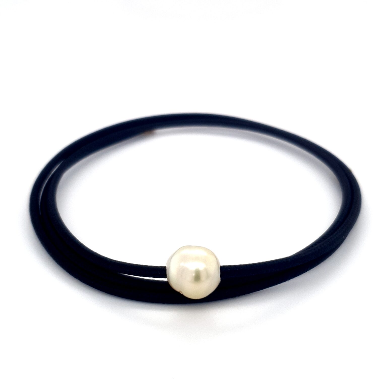 Leon Baker Dark Brown Stainless Steel and Golden South Sea Pearl Magnetic Wrap_0