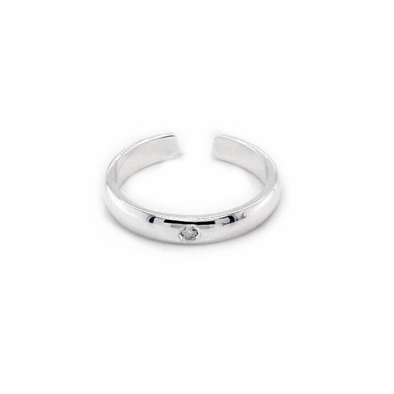 Leon Baker Sterling Silver and Cubic Zirconia Toe Ring_0