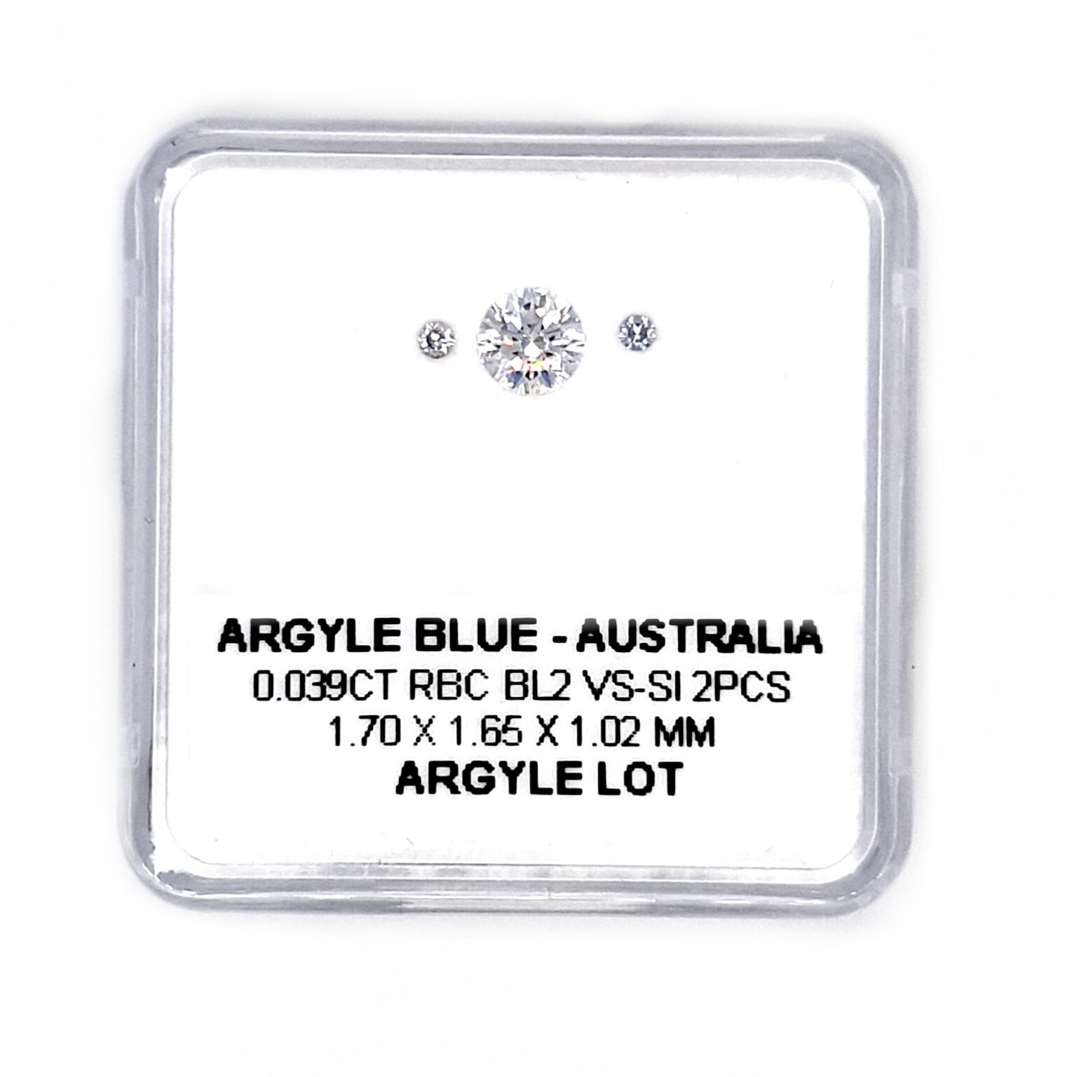 Argyle Blue Diamond 0.0195ct RBC BL2 VS-SI_0