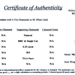 Royal Diamond 9K White Gold and Diamond Teardrop Pendant_1