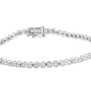 Royal Diamond 9K White Gold Diamond Bracelet_0