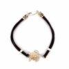 Coral Bay 9K Yellow Gold and Sterling Silver Turtle Leather Bracelet_2