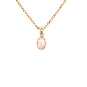 Leon Baker 9K Yellow Gold and Solid White Opal Pendant_0