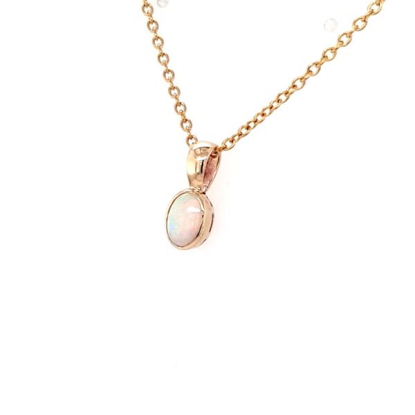 Leon Baker 9K Yellow Gold and Solid White Opal Pendant_1