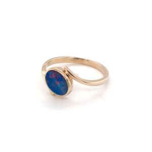 Leon Baker 9K Yellow Gold and Blue Opal Ring_1