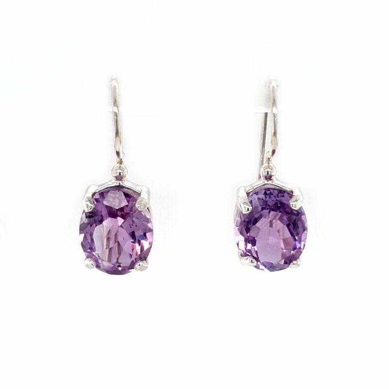 Leon Baker Sterling Silver and Amethyst Drops_0