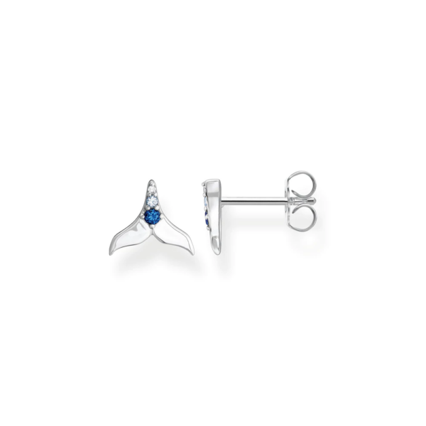 Thomas Sabo Ear Studs Tail Fin with Blue Stones_0