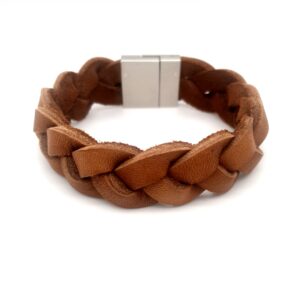 Leon Baker Brown Leather Gents Bracelet_0