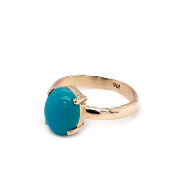 Leon Baker 9K Yellow Gold and Arizona Turquoise Ring_1
