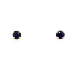 Leon Baker 9K Yellow Gold and Blue Sapphire Studs_0