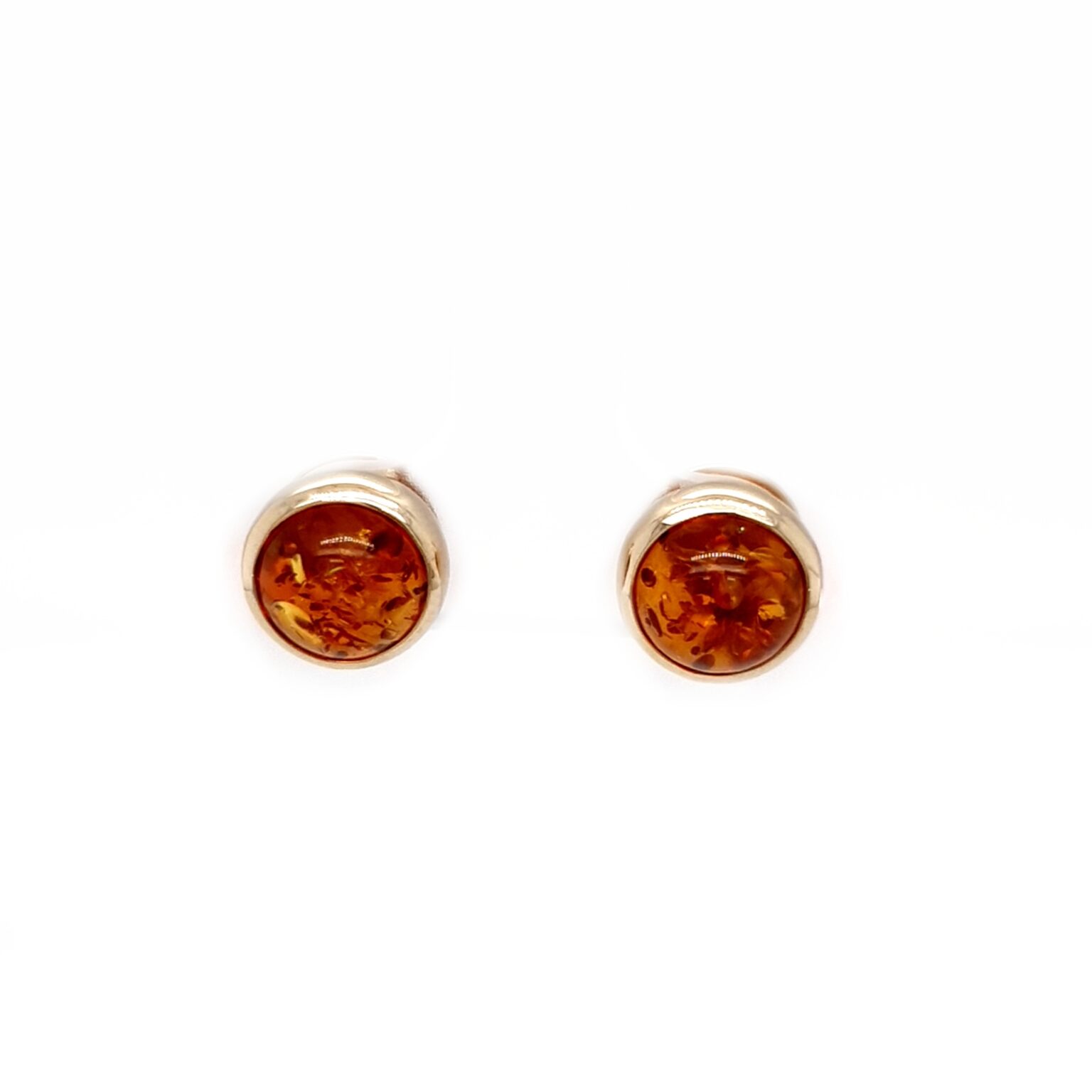 Leon Baker 9K Yellow Gold and Baltic Amber Studs_0