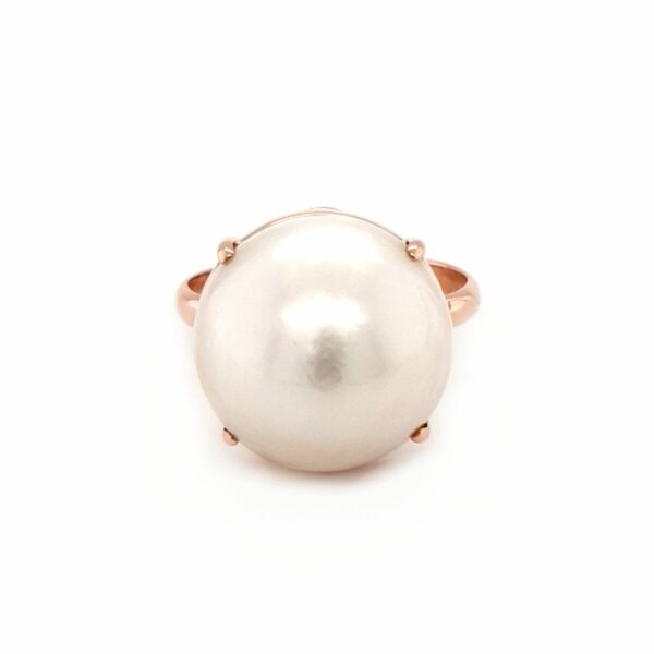 Leon Baker 9K Rose Gold and Freshwater Mabe Pearl Ring_0