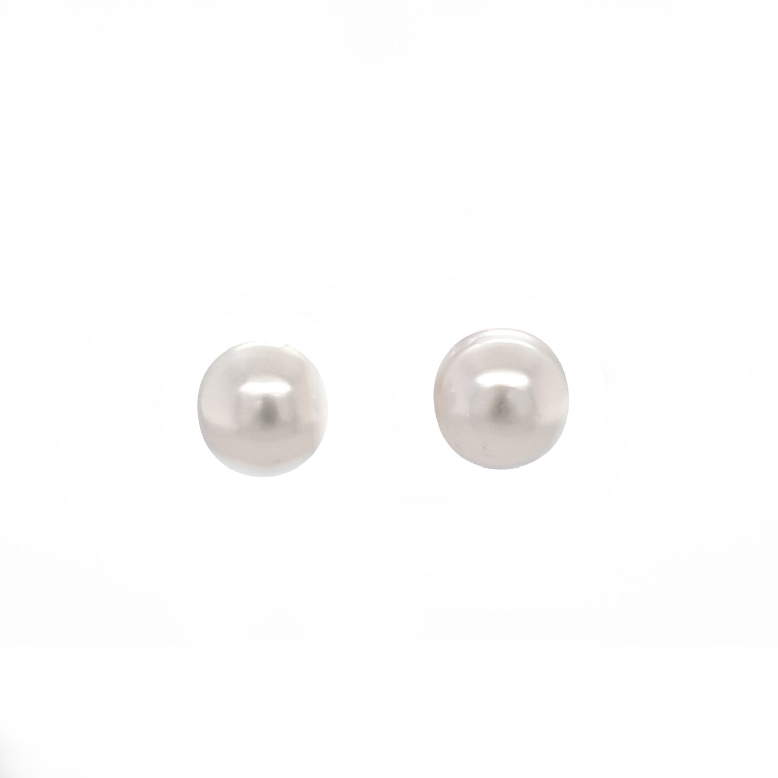Leon Baker 9K Yellow Gold Round Broome Pearl Studs_0