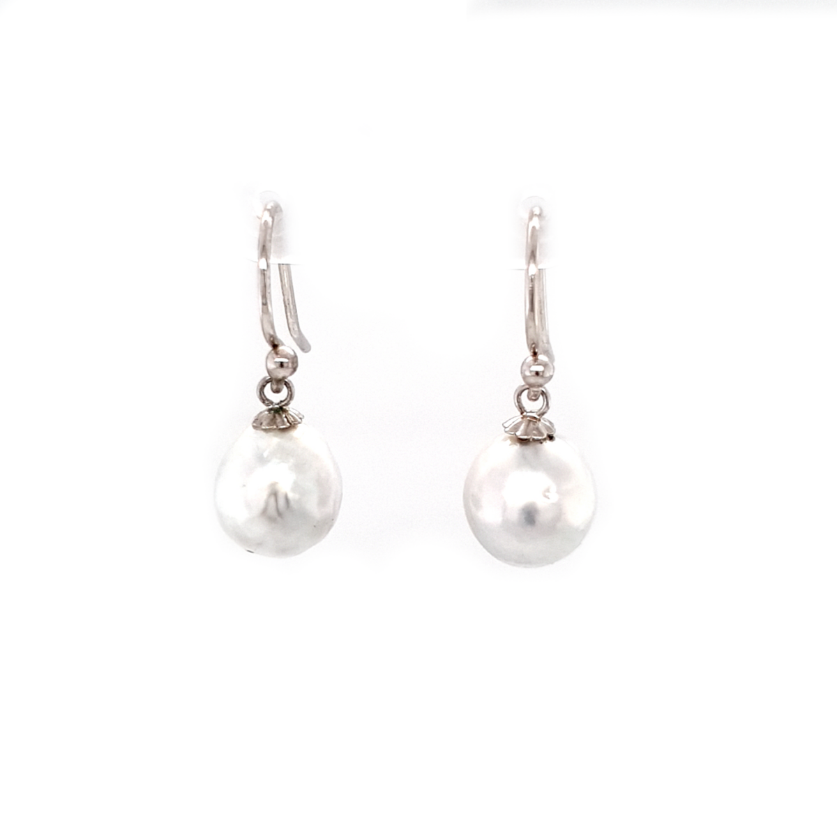 Leon Bakers Sterling Silver Abrolhos Pearl Drop Earrings_0